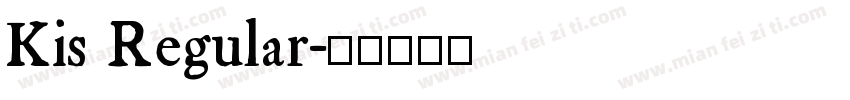 Kis Regular字体转换